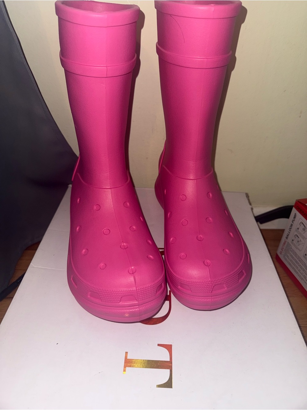Kids Waterproof Pink Rain Boots